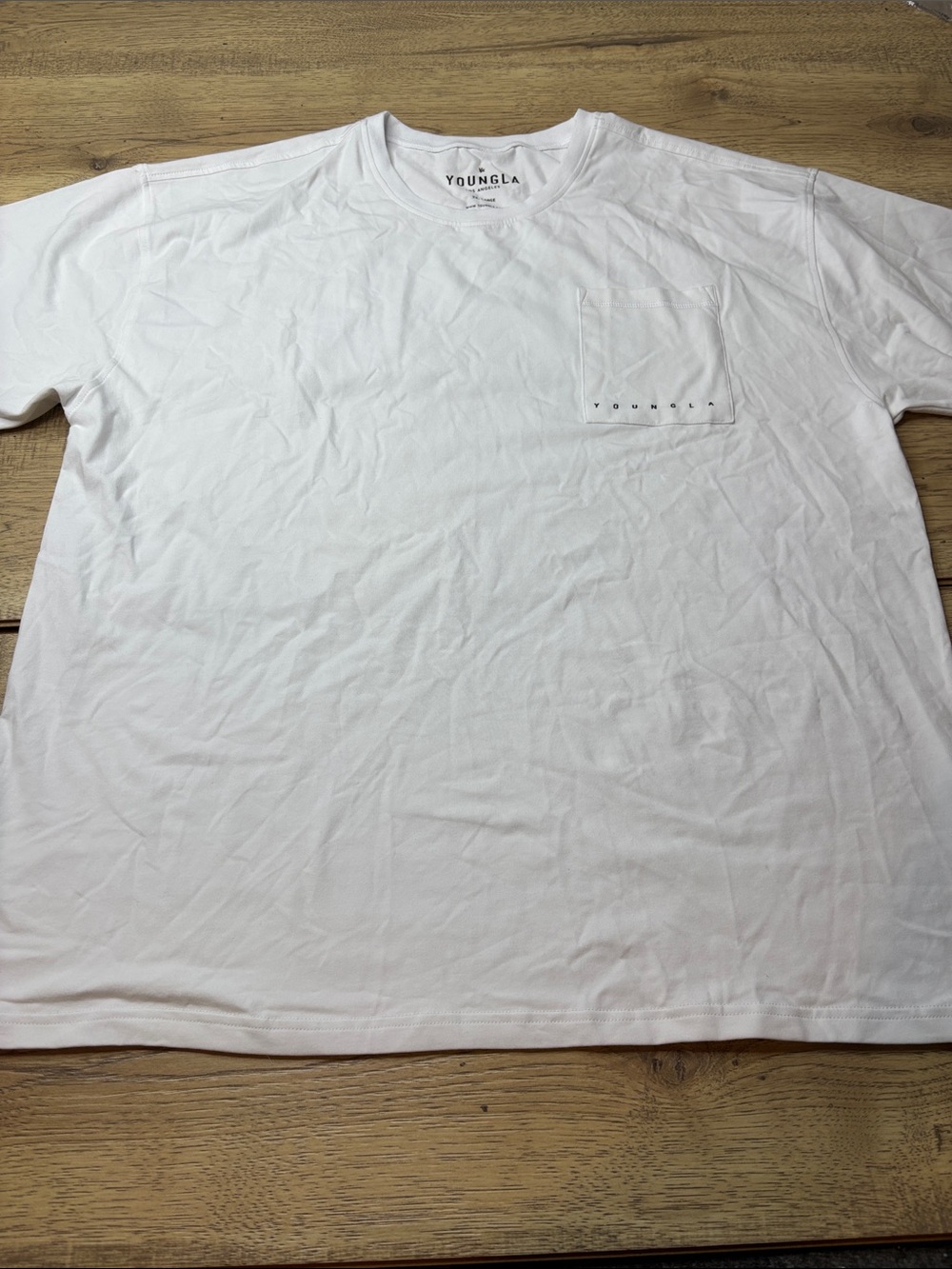 Men’s YoungLA White Short Sleeve Pocket Tee Size 3XL NWOT
